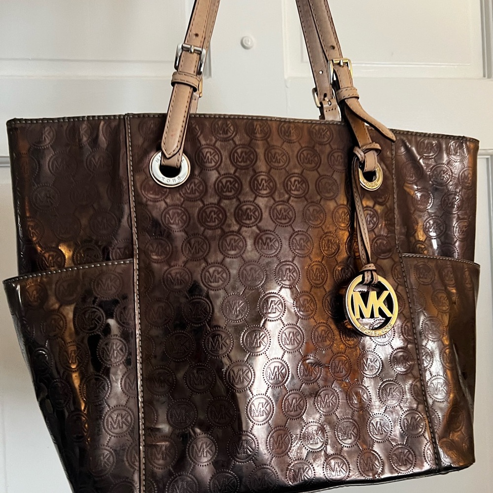 Michael Kors Shiny Brown Tote